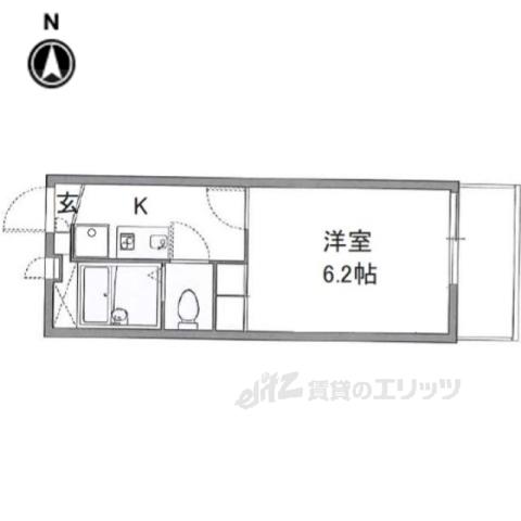 レオパレス今津(1K/2階)の間取り写真