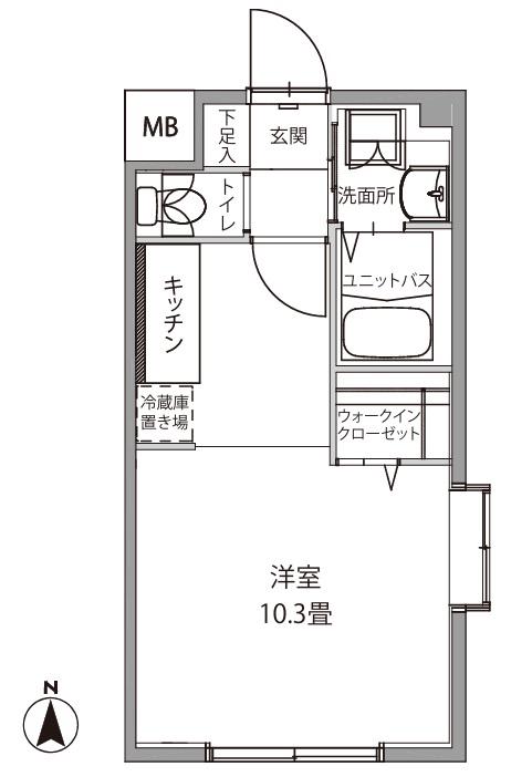 リブレ子安(ワンルーム/1階)の間取り写真