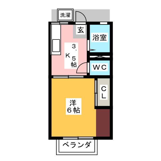 ハイツサイトウ(1K/1階)の間取り写真