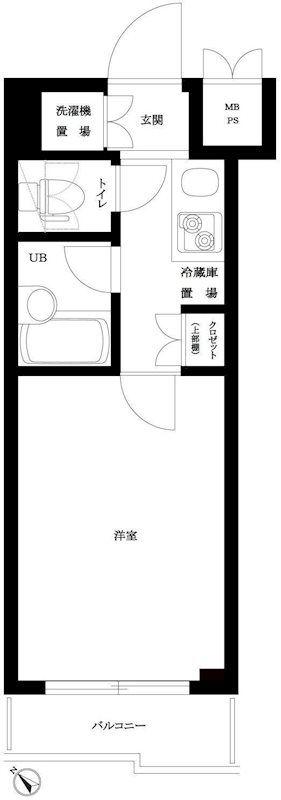ルーブル荻窪(1K/5階)の間取り写真