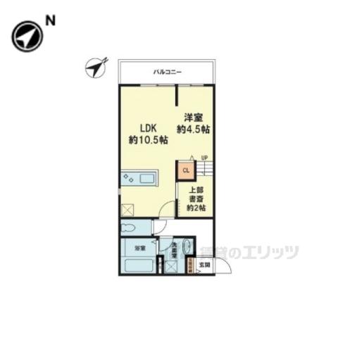 ベルリードヴィータ(1LDK/2階)の間取り写真
