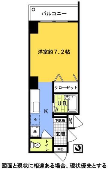 ラメール二番館(ワンルーム/4階)の間取り写真