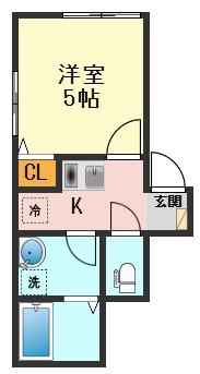 TOCA新柴又(1K/1階)の間取り写真