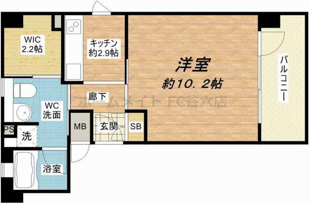 エイペックス東心斎橋II(1K/5階)の間取り写真