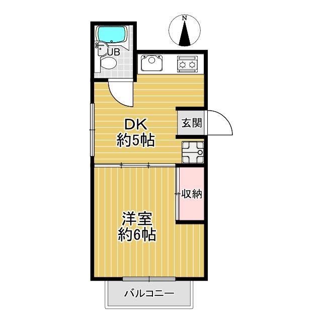 アリスビル(1DK/3階)の間取り写真