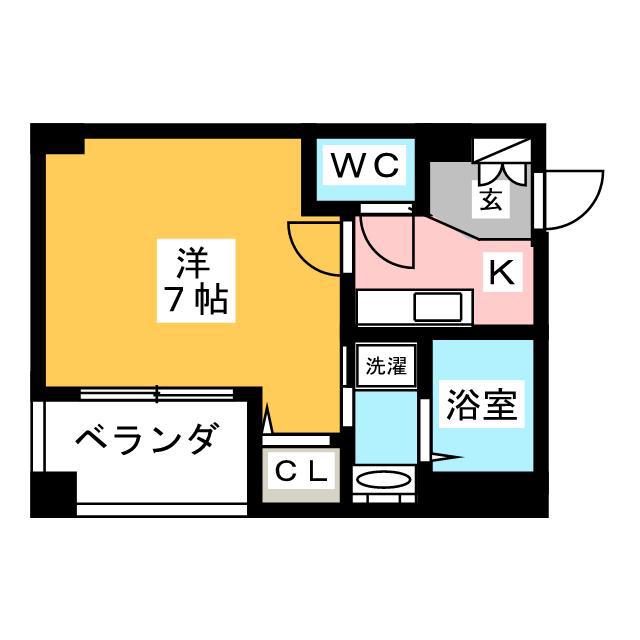 第2三恵コーポ(1K/2階)の間取り写真