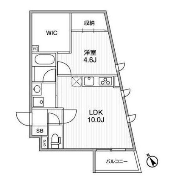 グランデュオ世田谷16(1LDK/3階)の間取り写真