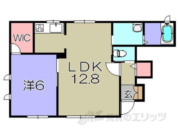 サニーフォレスト(1LDK/1階)の間取り写真