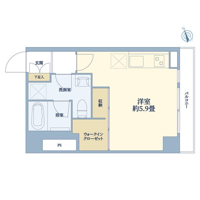 チサンマンション三軒茶屋第1(ワンルーム/2階)の間取り写真