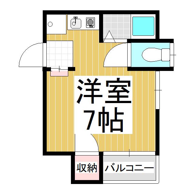コートハウスK(ワンルーム/1階)の間取り写真