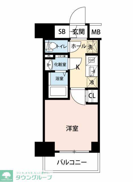 マイナビSTAY横濱南(1K/2階)の間取り写真