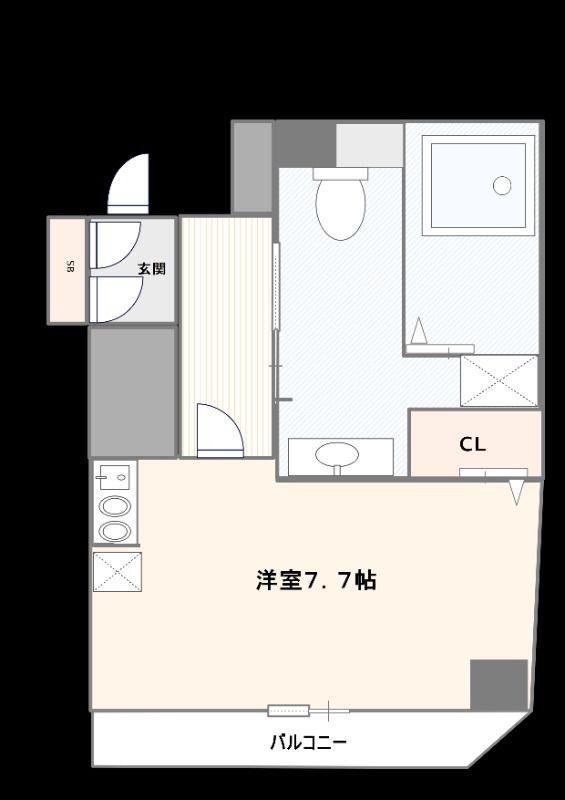 SUNCRESC(ワンルーム/4階)の間取り写真