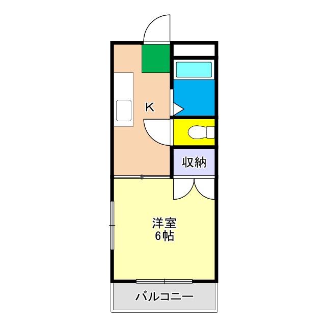 ユーマンション(1K/1階)の間取り写真
