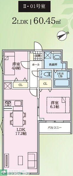 カームグレイスII(2LDK/3階)の間取り写真