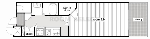 S-RESIDENCE本郷II(1K/2階)の間取り写真