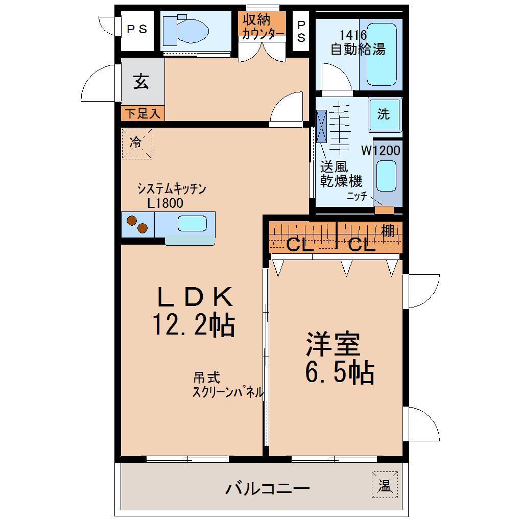 メゾン アリエッタ(1LDK/3階)の間取り写真