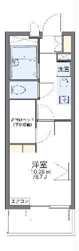 レオパレスHIRO(1K/4階)の間取り写真