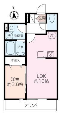 ALTIRA池袋本町(1LDK/1階)の間取り写真