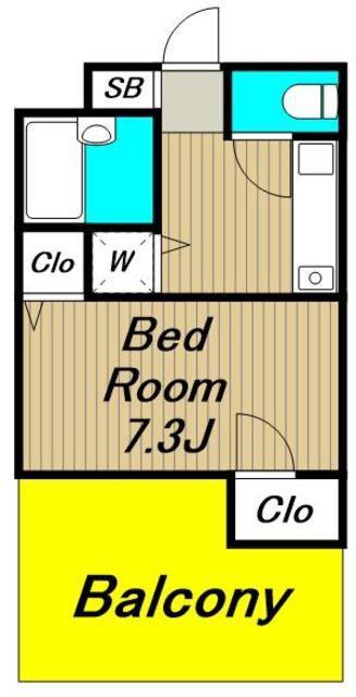 TOMY HOUSE(1K/1階)の間取り写真
