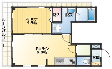 パークヒルズ平井(1LDK/9階)の間取り写真