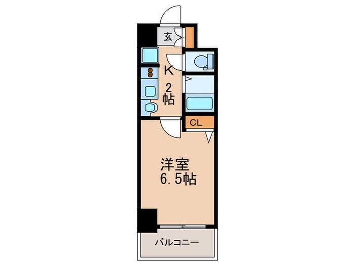 エステムコート梅田天神橋リバ-フロント1010(1K/10階)の間取り写真