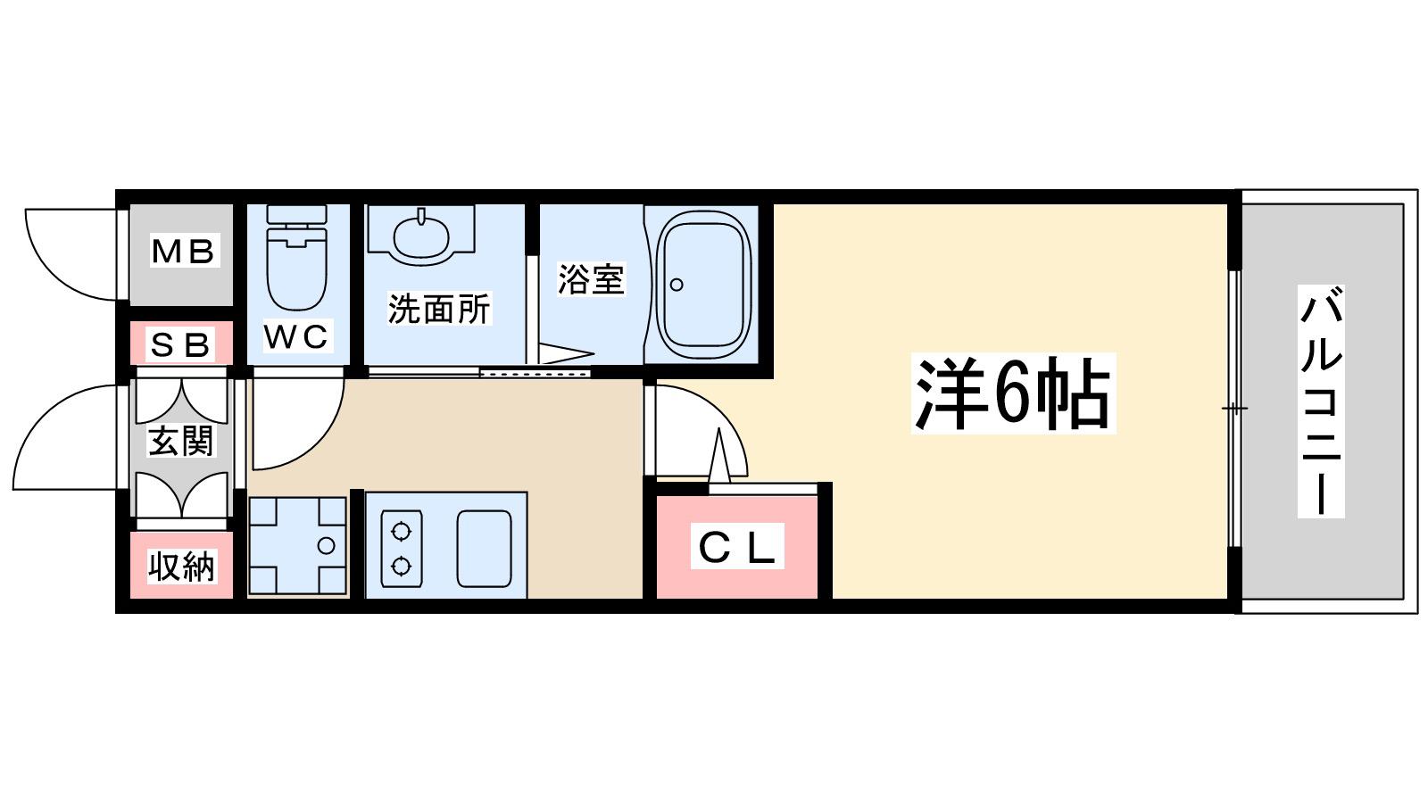 エステムコート新大阪13ニスタ(1K/8階)の間取り写真