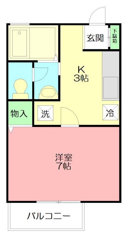 プレミールタカハシ(1K/2階)の間取り写真