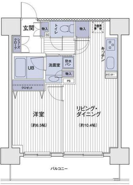 エスティメゾン大島(1LDK/12階)の間取り写真