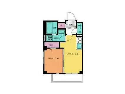 ラシーネ自由ヶ丘(1LDK/5階)の間取り写真