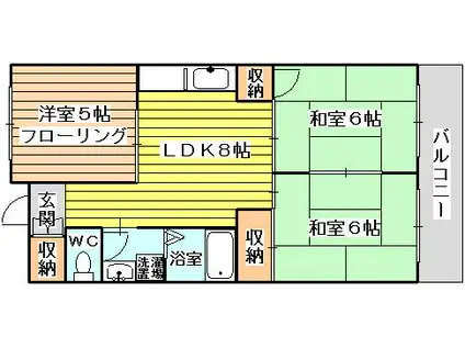 エクセルハイツ下北(3LDK/3階)の間取り写真