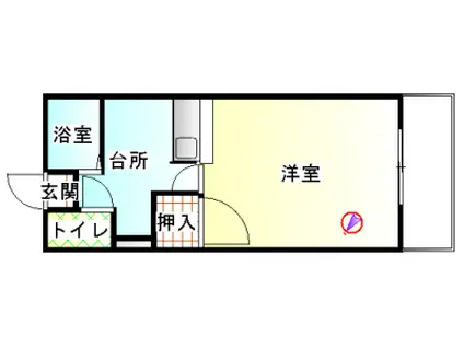 エーデルハイムK(1K/2階)の間取り写真