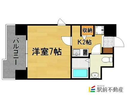 アクアシティ・オーシャンビュー(1K/5階)の間取り写真