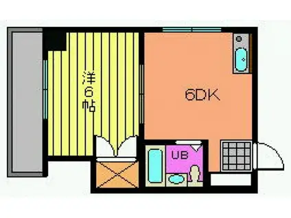 ロイヤルハウスみつみ(1DK/3階)の間取り写真