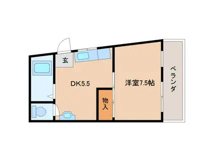 大和マンション(2DK/4階)の間取り写真