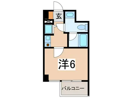 キャッスルマンション会津若松(1K/7階)の間取り写真