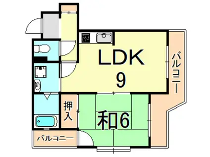 マヨ武庫之荘(1LDK/1階)の間取り写真