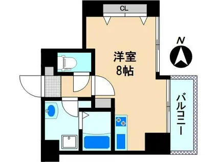 レオーネ川崎(ワンルーム/8階)の間取り写真