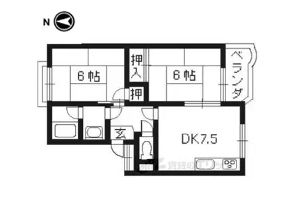 芝ノ宮マンション(2DK/1階)の間取り写真