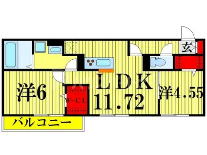 MIWASTAGEIII(2LDK/3階)の間取り写真