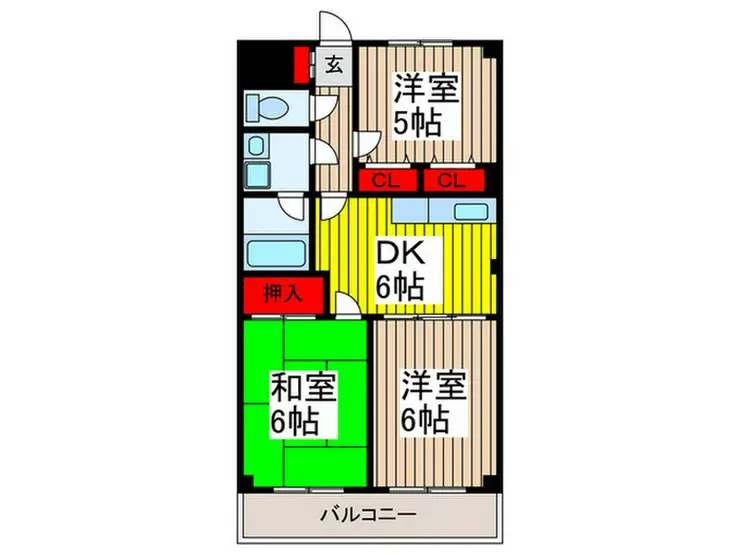 セゾンミズホ 1階階 間取り