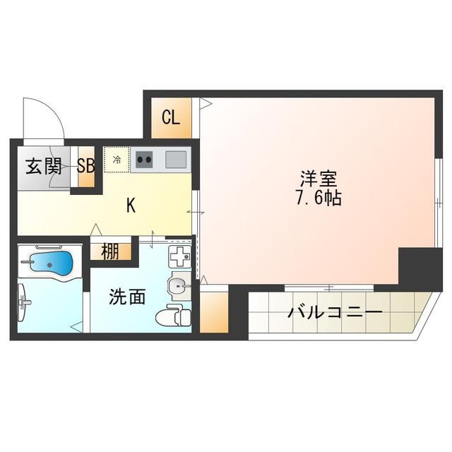 パレス東洋福島館(1K/6階)の間取り写真