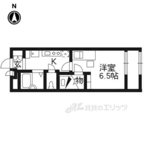 レオパレス京都鞍馬口(1K/2階)の間取り写真