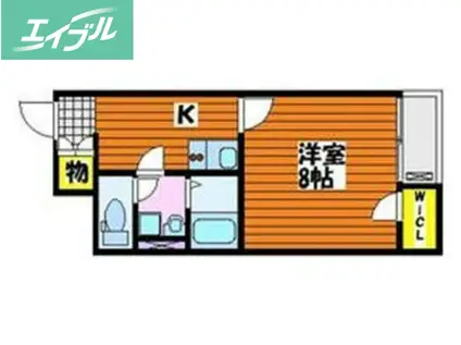 アルトハイデIII(1K/2階)の間取り写真