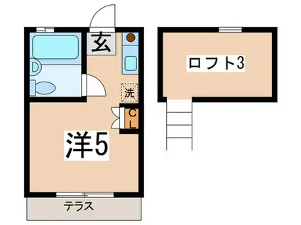 ピュアハウスSINWA(ワンルーム/1階)の間取り写真