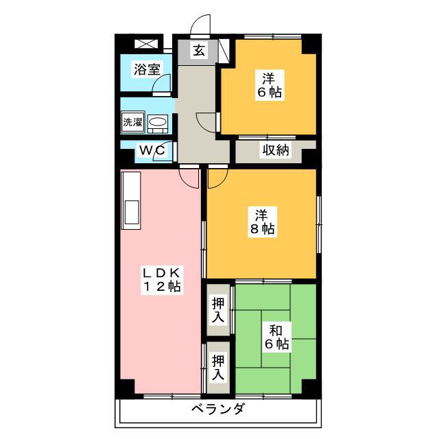 OMレジデンス近島(3LDK/2階)の間取り写真