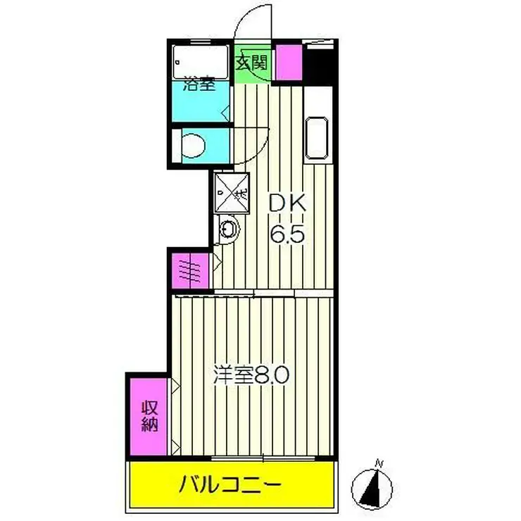 冬木マンション 5階階 間取り