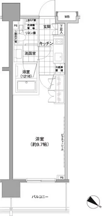 パークハビオ渋谷神山町 11階階 間取り