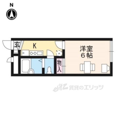 レオパレス伸和(1K/1階)の間取り写真