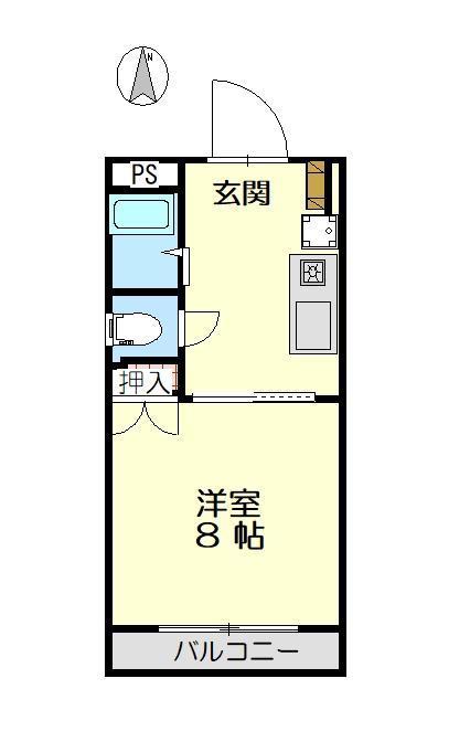 スリーパーシモンズパレス(1K/4階)の間取り写真