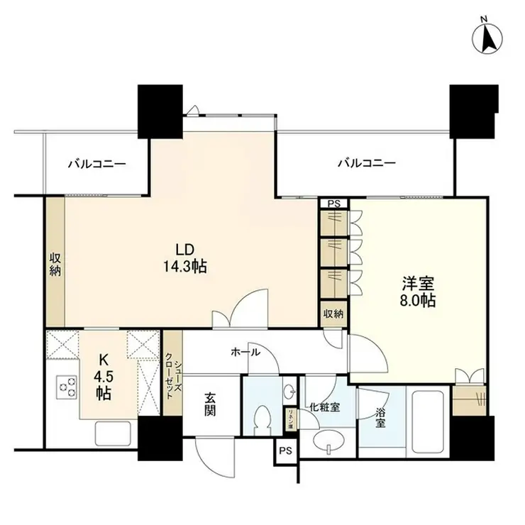 白金タワー 18階階 間取り